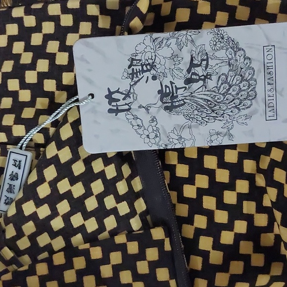 Ladies Fashion Square Pant Drapery Waist Zip - Picture 5 of 5